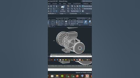 MODÉLISATION MOTEUR AUTOCAD #dessin #modélisation #solidworks #autocad #conception #dessintechnique
