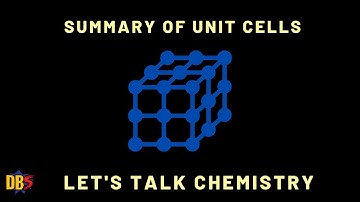 Quick Summary of Unit Cells: Simple Cubic, Body Centered Cubic, and Face-Centered Cubic?