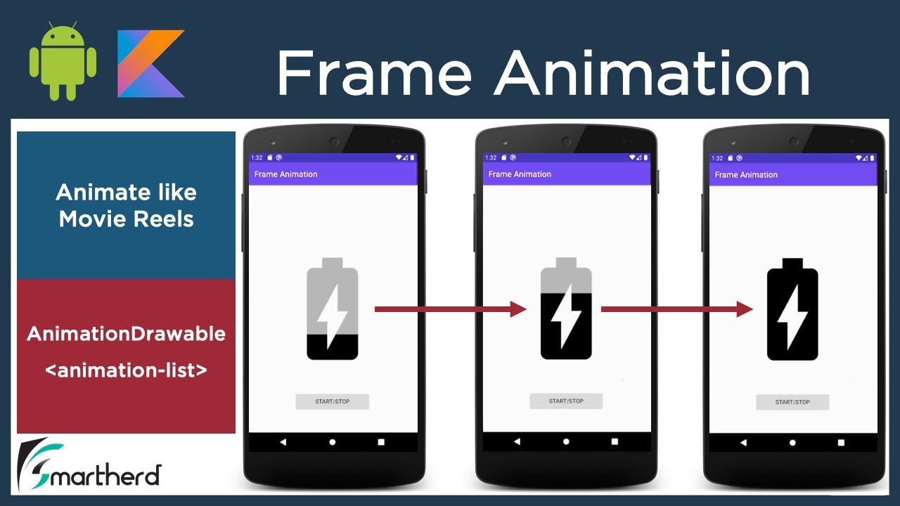 Android Frame Animation: Create frame-by-frame animation using  AnimationDrawable - YouTube