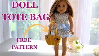 How to Sew a Doll Tote Bag | Easy Sewing Tutorial + FREE Pattern