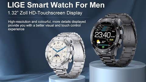 LIGE Men Smart watch BW328  Bluetooth Calls with Heart Rate  Activity Tracker Smart Voice