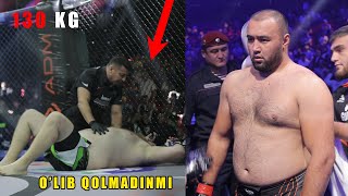 DAXSHAT O'ZBEK 130 KG BUQANI QO'RQINCHLIK NOKAUT QILDI G'ALABA MUBORAK QODIRXON