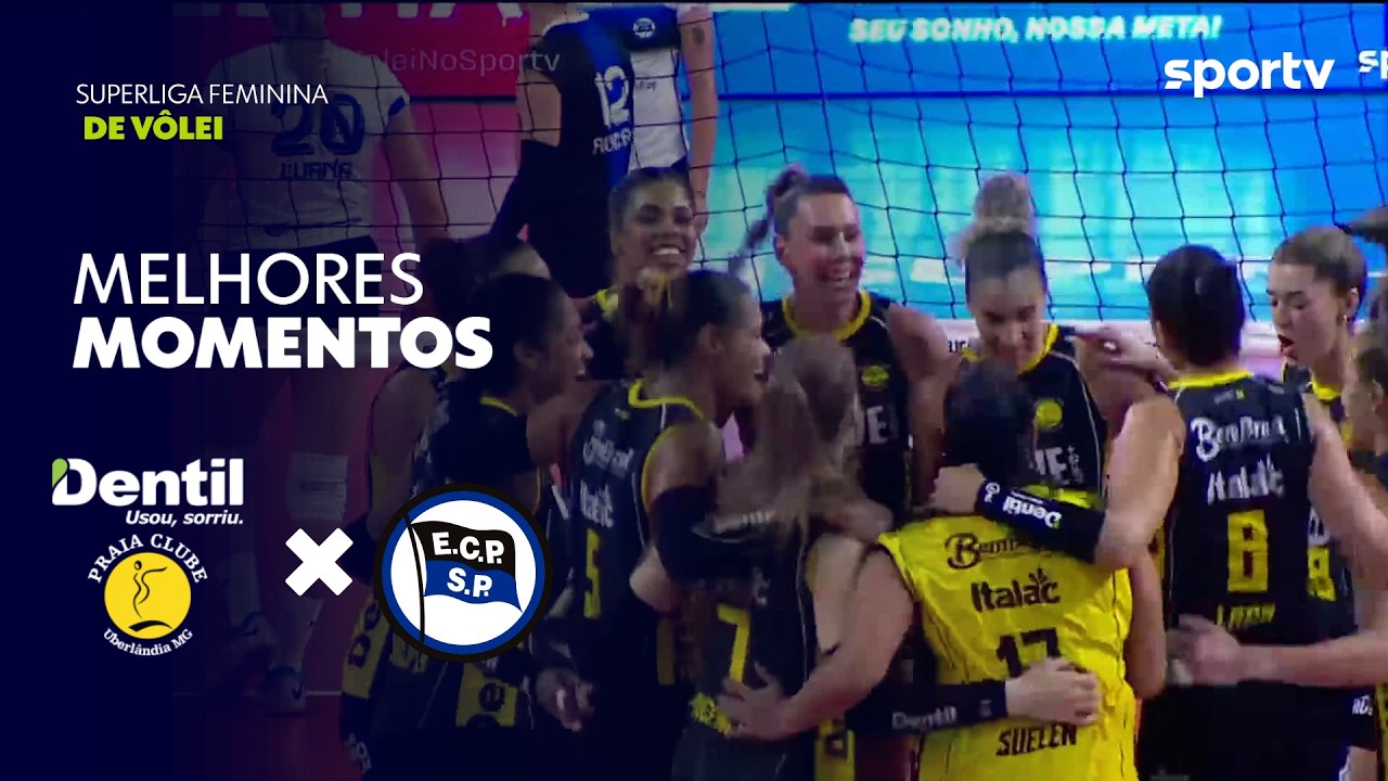 PRAIA CLUBE 3 X 0 PINHEIROS | MELHORES MOMENTOS | SUPERLIGA FEMININA DE VÔLEI | sportv