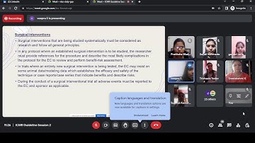 ICMR Guideline Session