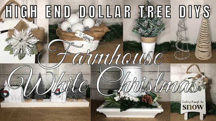 6 *NEW* Dollar Tree Christmas DIYs | High End Farmhouse Easy DIYs | WHITE CHRISTMAS COLLAB 2020
