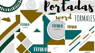 Portadas De Word Para Trabajos || Descarga 100% Gratis