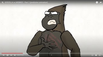 Godzilla vs Monkey part 1 prediction animation (very funny)