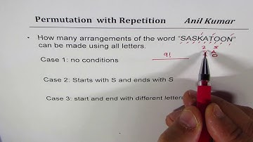 Permutation with Repetitions or Identical Elements Letter or Numbers in Details