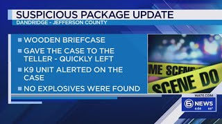 Police identify 'suspicious' package at Dandridge bank