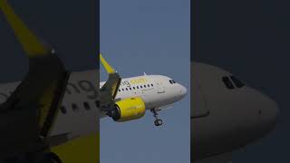 Zurich Airport Vueling airplane Airbus A320-271N EC-NDA taking off. Zurich Airport Vueling airplane Airbus A320-271N EC-NDA taking off.