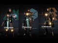 Destiny showcasing Full days of iron armor sets for all characters with ornaments