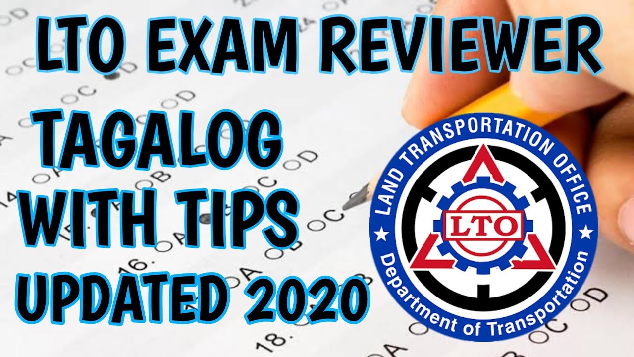 LTO EXAM REVIEWER / TAGALOG / WITH TIPS!! - YouTube