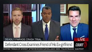 Carlos Lastra offers trial commentary with Court TV's Michael Ayala