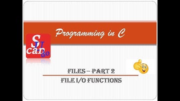 Files-Part2- File I/O Functions[Malayalam] EST 102 Programming in C