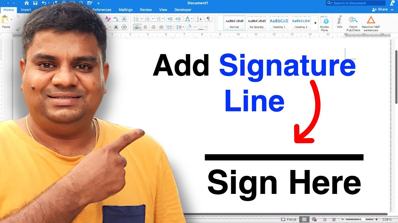 How To Insert Signature Line In Word [ Mac ]