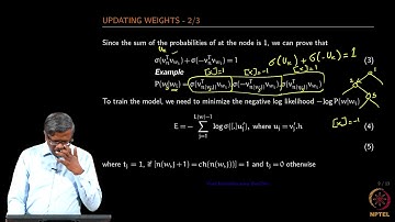 Updating the weights using hierarchical softmax