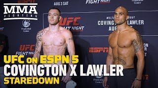 UFC on ESPN 5: Colby Covington vs. Robbie Lawler Staredown - MMA Fighting