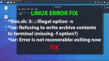 LINUX ERROR FIX: tar: Refusing to write archive contents to terminal (missing -f option?)