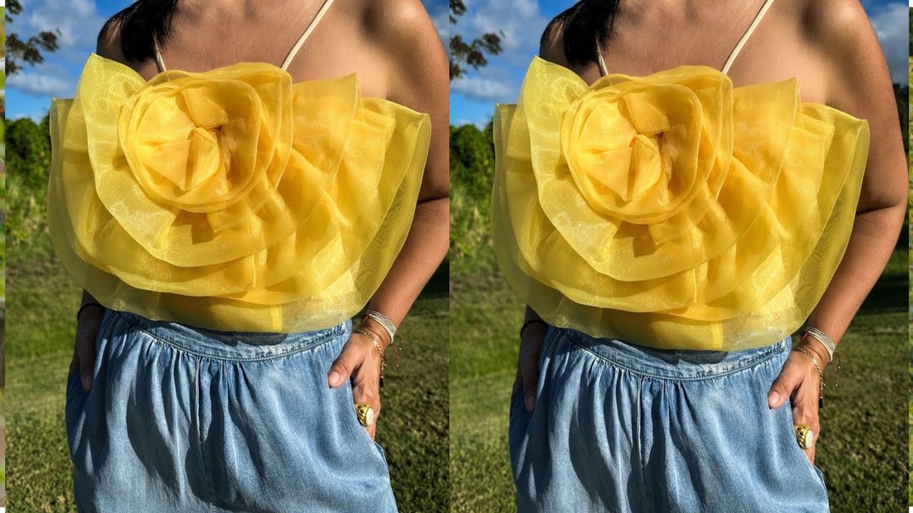 DIY Flowery Crop Top | Easy Sewing Tutorial for Beginners. Smoking