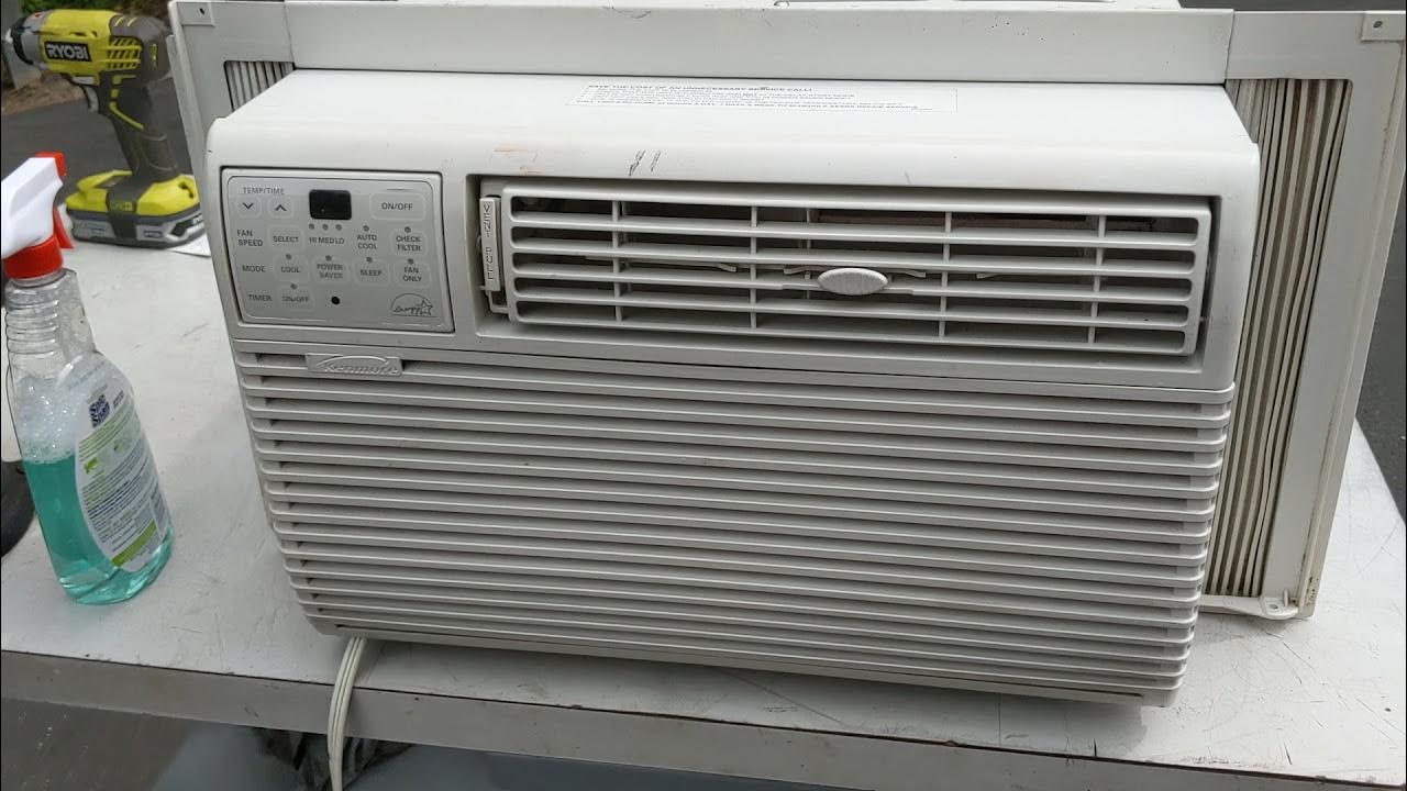 Kenmore Window A/C filter and evaporator fins Model 25372088200 YouTube
