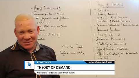Theory of demand (SS 2, JAMB Tutorial, WAEC, NECO, Post-UTME, NABTEB)