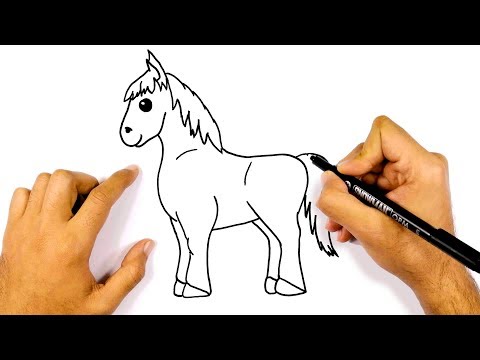 رسم حصان خطوة بخطوة للمبتدئين || كيف ترسم حصان | تعليم الرسم