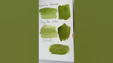 Comparing Daniel Smith’s Serpentine genuine granulation from stick VS tube