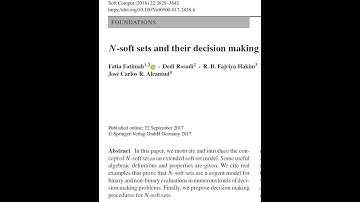 N-soft sets decision making Fatia Fatimah, Dedi Rosadi, R. B. Fajriya Hakim, José Carlos R. Alcantud