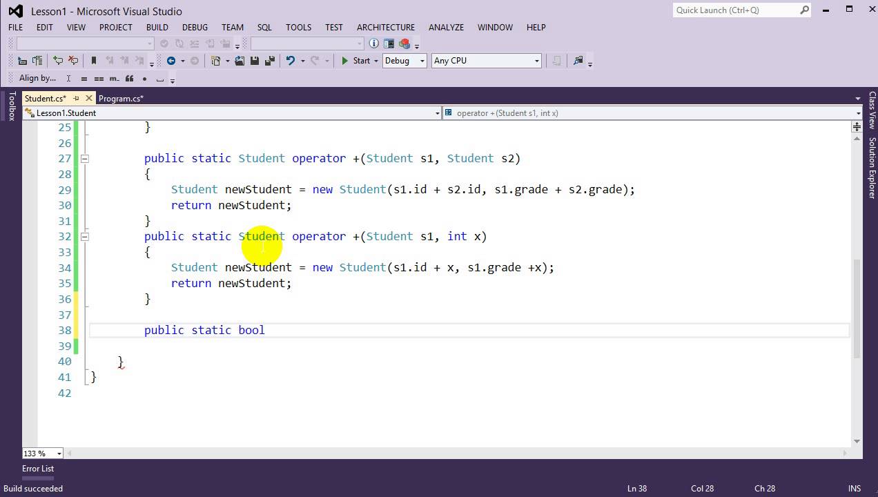 Operator Overloading In C#