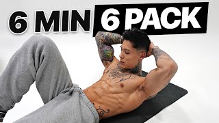 6 Minute 6 Pack ABS Workout You Can Do Anywhere (No Rest) screenshot 4