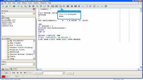 complile and run a program in CA EasyTrieve.wmv