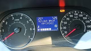 Dacia Duster 4X4 Gösterge Paneli Anahtar Uyarı Lambası.