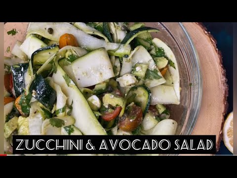 Video: Groene Salade Met Courgette En Avocado