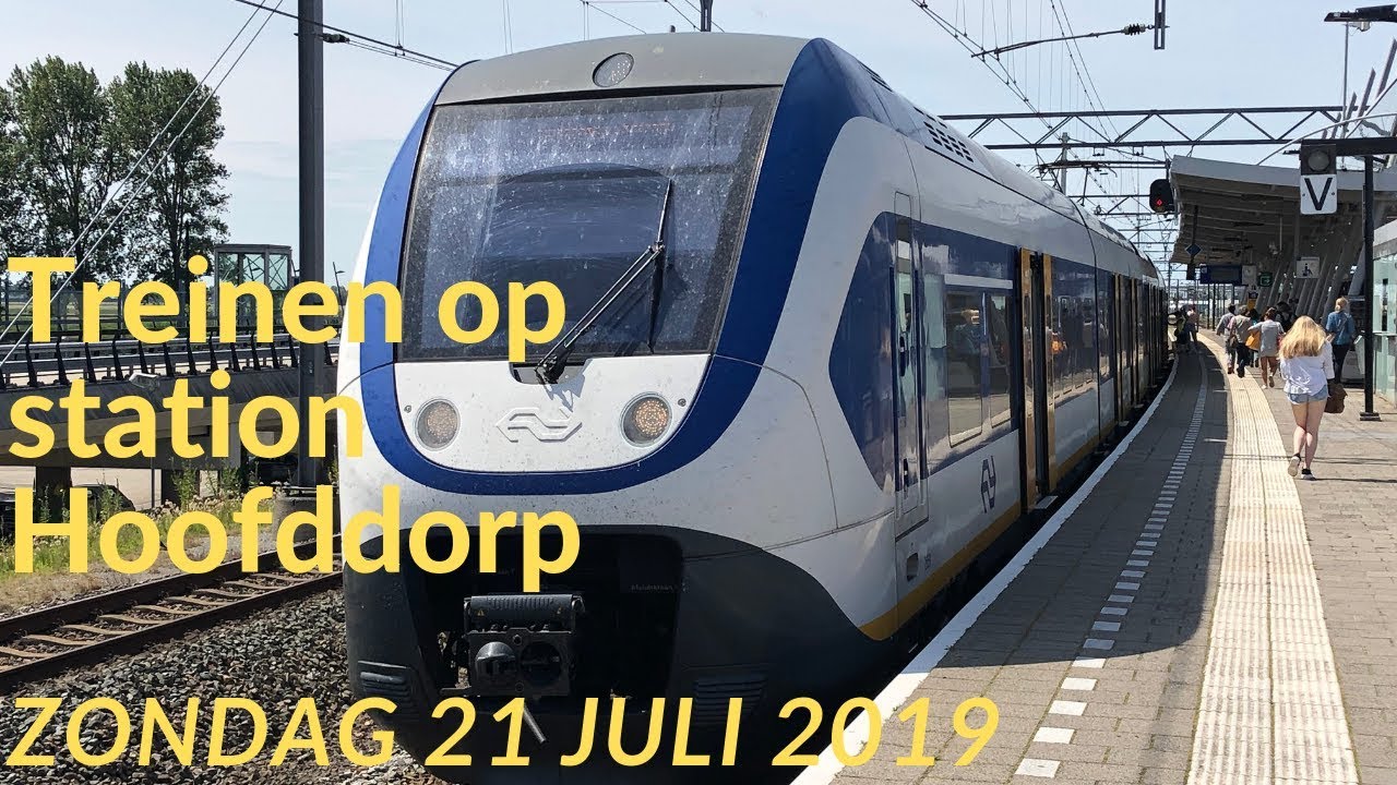 Treinen op station Hoofddorp - 21 juli 2019