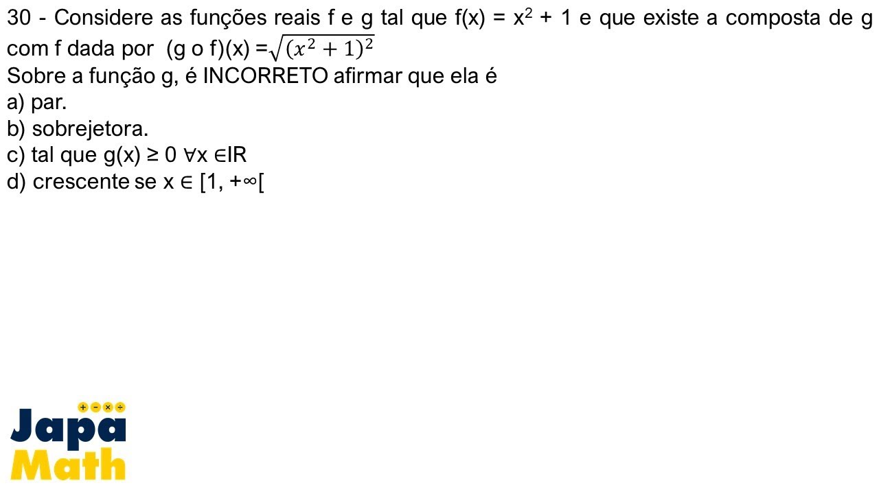 Prova Resolvida (AFA 2010 - 2011) - Função Composta - YouTube