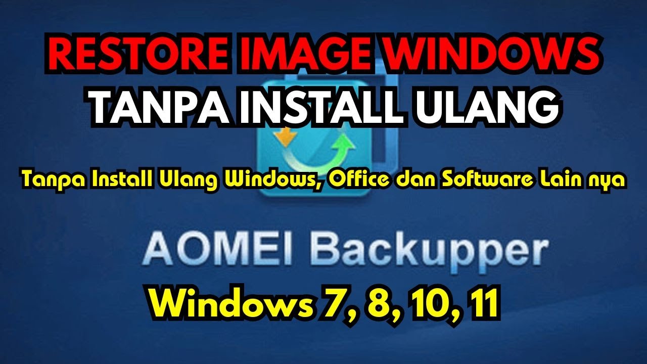 RESTORE IMAGE WINDOWS BESERTA OFFICE DAN SOFTWARE LAINNYA TANPA INSTALL ...