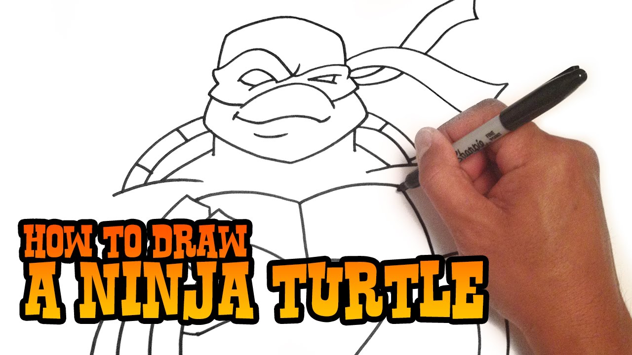 grote Oceaan ontploffing dienblad How to Draw a Teenage Mutant Ninja Turtle - Step by Step Video - YouTube