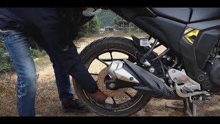 How to start Yamaha FZ V2/V3 with hand in 3rd gear battery dead condition.
