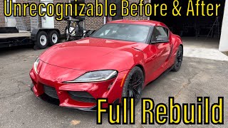 Rebuilding a wrecked 2020 Toyota Supra in 15 minutes (Crazy Transformation)