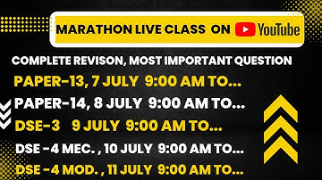 Marathon live classes for Sem-6, VBU & BBMKU, All most important questions, mathematics honours