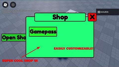How to Make A Gamepass Shop in Roblox Studio