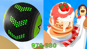 Going Balls VS Pancake Run - SpeedRun Gameplay Level 976-980