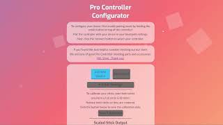 Nintendo Switch Pro Controller Webtool
