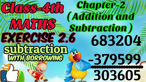 #maths  class-4th,Chapter-2(ADDITION AND SUBTRACTION),Exercise 2.6