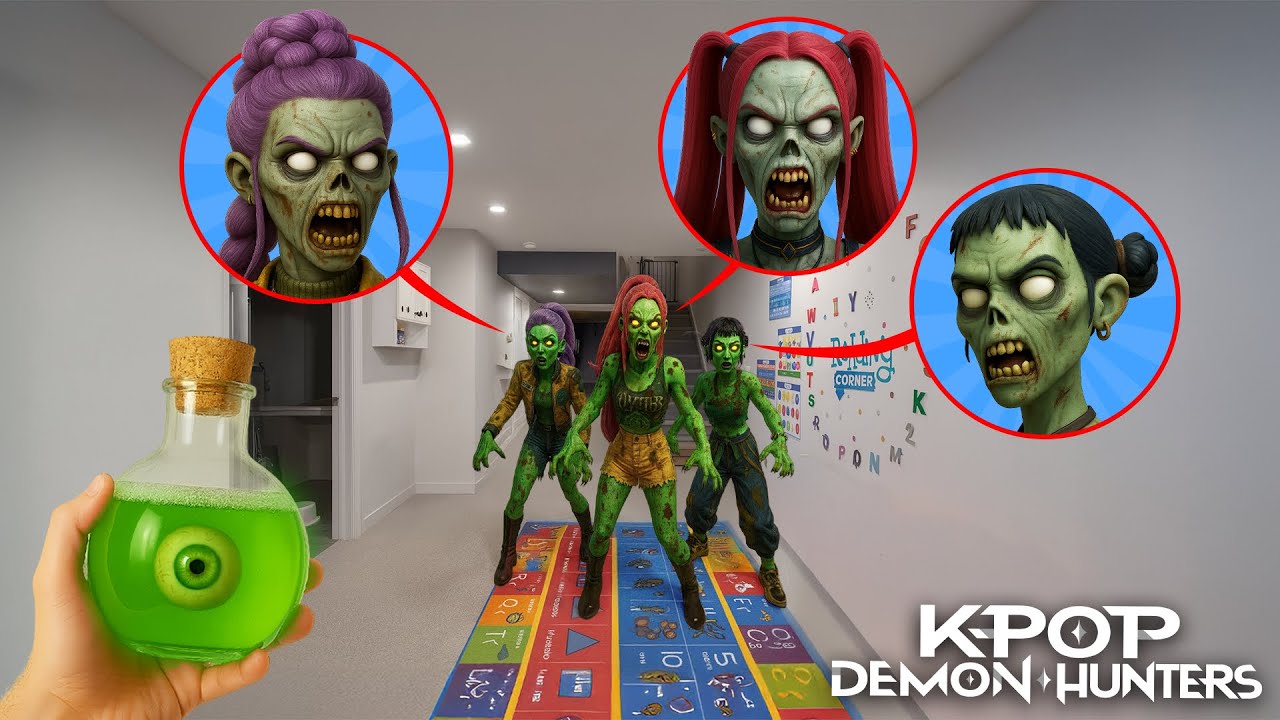 ORDERING ZOMBIE POTION & USING IT ON KPOP DEMON HUNTERS IN REAL LIFE!! (ZOMBIE HUNTRIX)