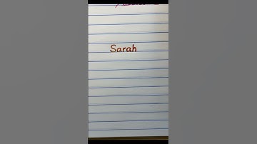 Sarah name🌸in neat print & cursivewriting for beginners #shorts #name #sarah #shortsfeed #viral