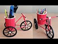 Dekoratif Masaüstü Bisiklet Kalemlik Yapımı / Paper Cycle Pen Stand - paper crafts