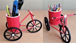 Paper Cycle Pen Stand  Paper Pen Holder  paper crafts