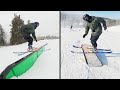 Are rails easier than boxes on skis