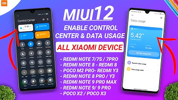 NEW CONTROL CENTER UPDATE MIUI 11 & MIUI 12 DEVICES | ENABLE MIUI 12 DATA USAGE IN CONTROL CENTER